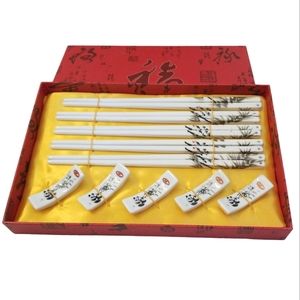 Chinese Porcelain Chopsticks Set of 5